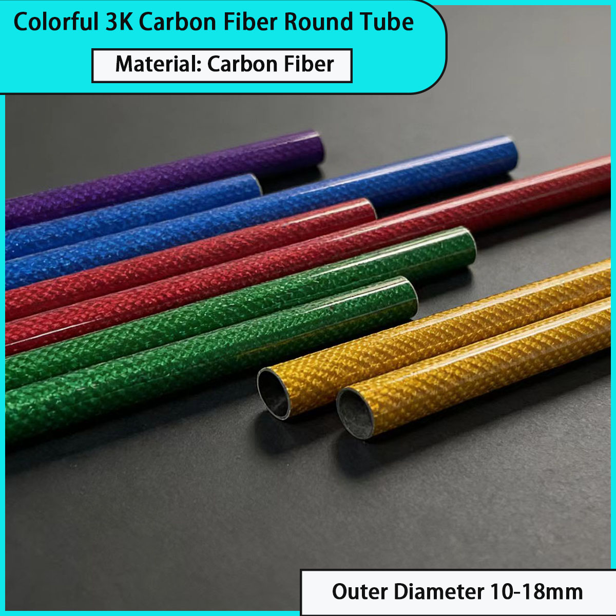 Sports Equipment Used - Tubo redondo de fibra de carbono
