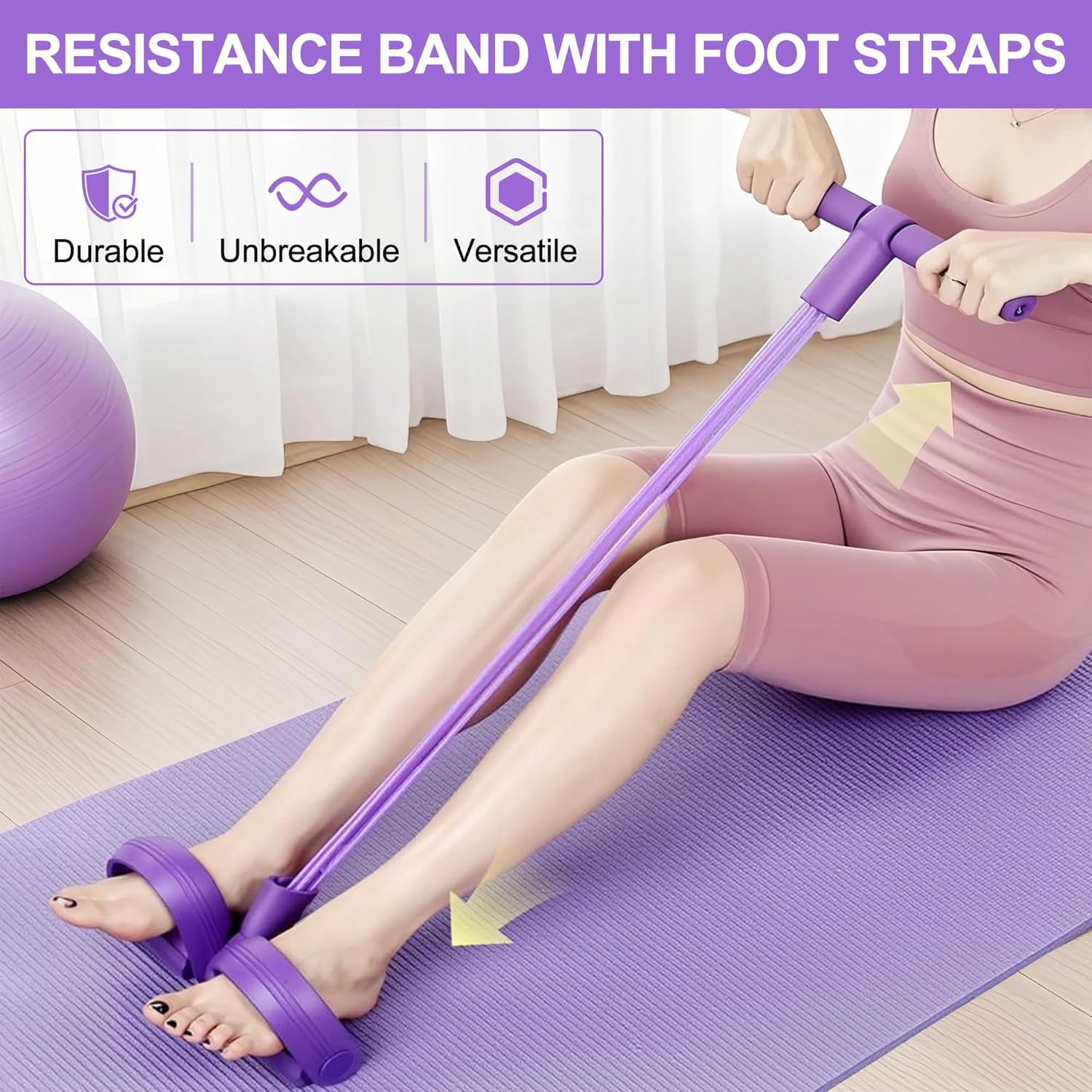 Sports Equipment Nearby - Faixa de Resistência com 4 Tubos,
