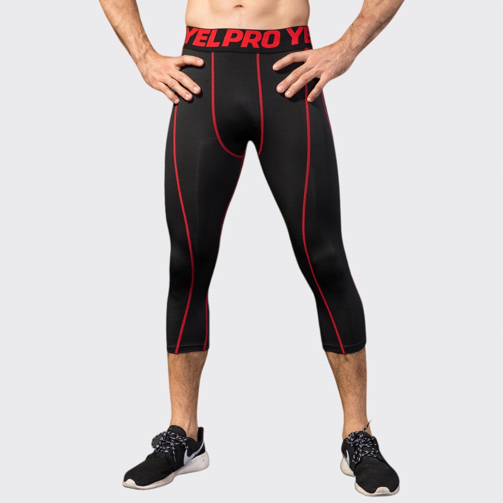 Sports Equipment Logo - Calças de Compressão Masculinas para Fitness,