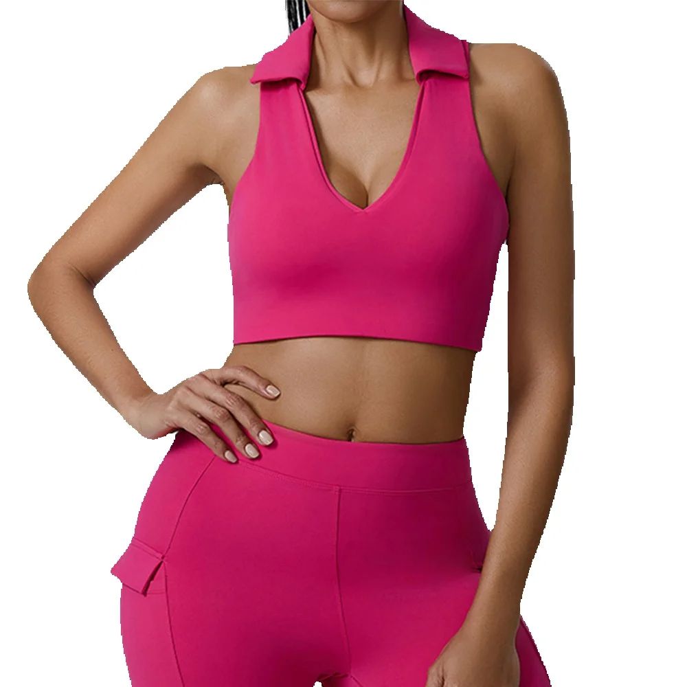 Sports Equipment Logo - JUREN Top de Yoga Feminino com